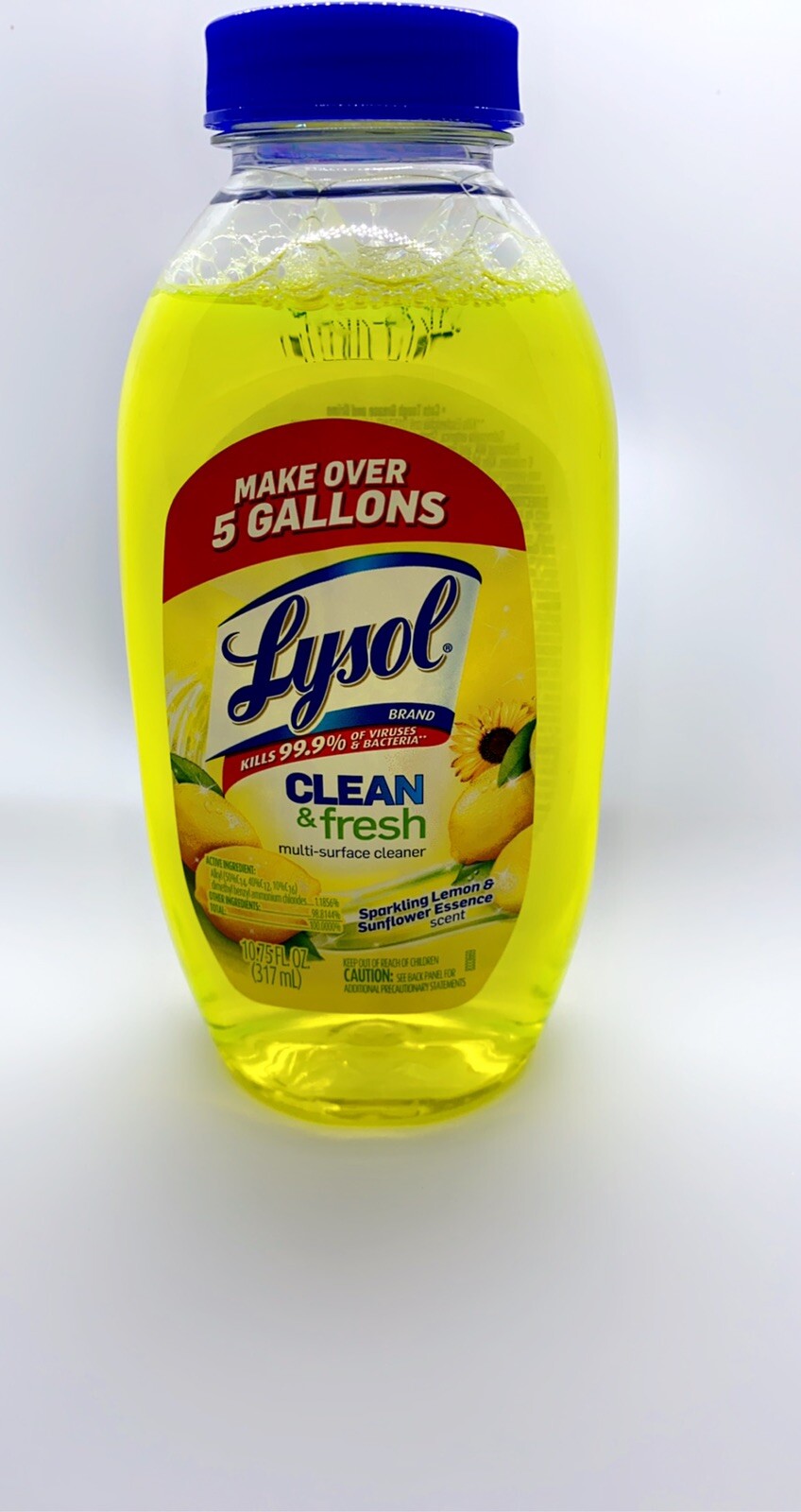 Clean and Fresh Multi Surface Cleaner Makes 5 Gallons 10.75 Oz Sparkling Lemon
