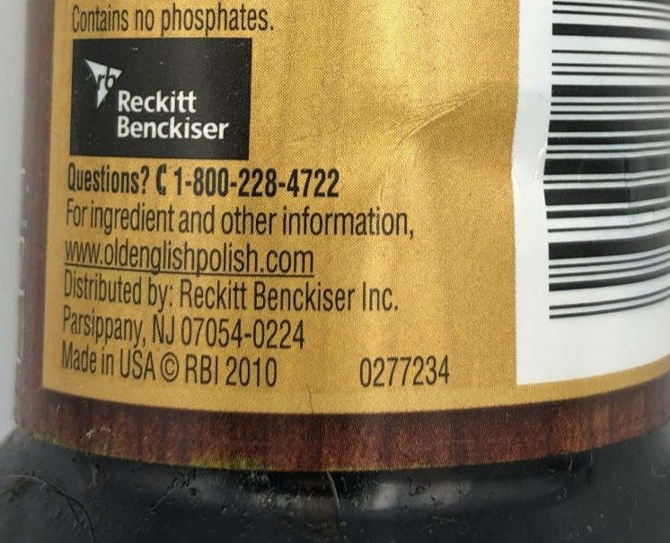 Old English Scratch Cover For Dark Woods, 8oz Bottle, Wood Polish 2010 Full NOS