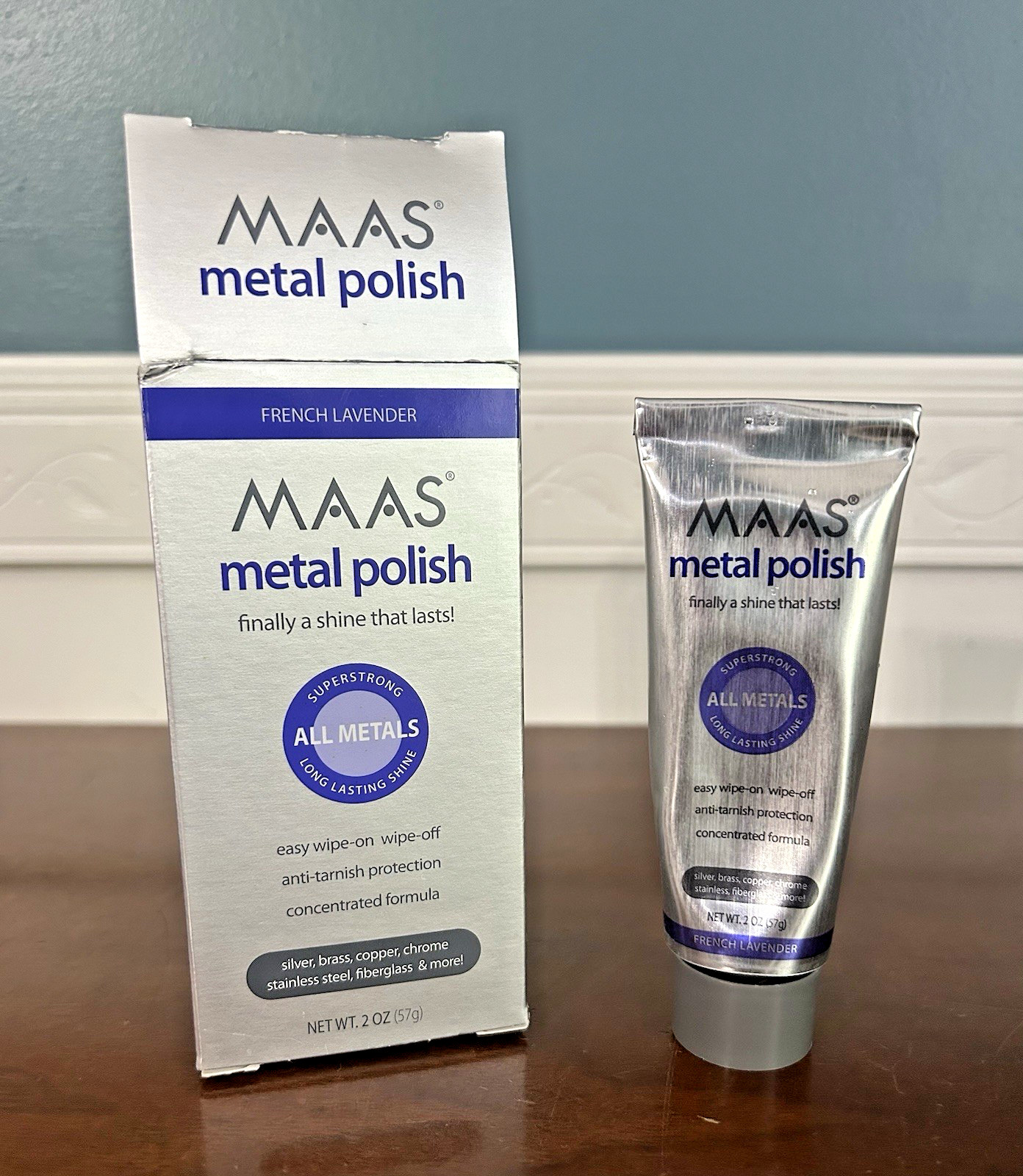 Maas Metal Polish 2 oz Tube French Lavender All Metals Multi-Surface – 90%