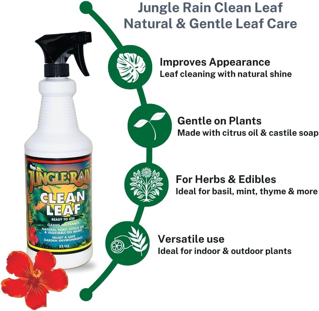 32oz Ready-to-Use Clean Leaf Spray – Enhances Shine & Cleans Leaves Naturally