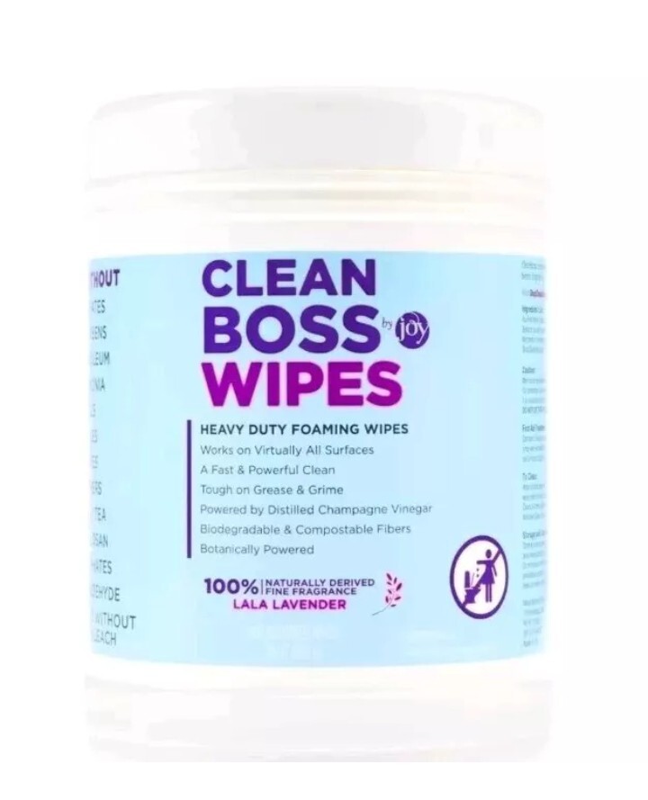 Joy Clean Boss Heavy Duty Foaming Cleaning Wipes Mega Tub Lavender Lot Of 2