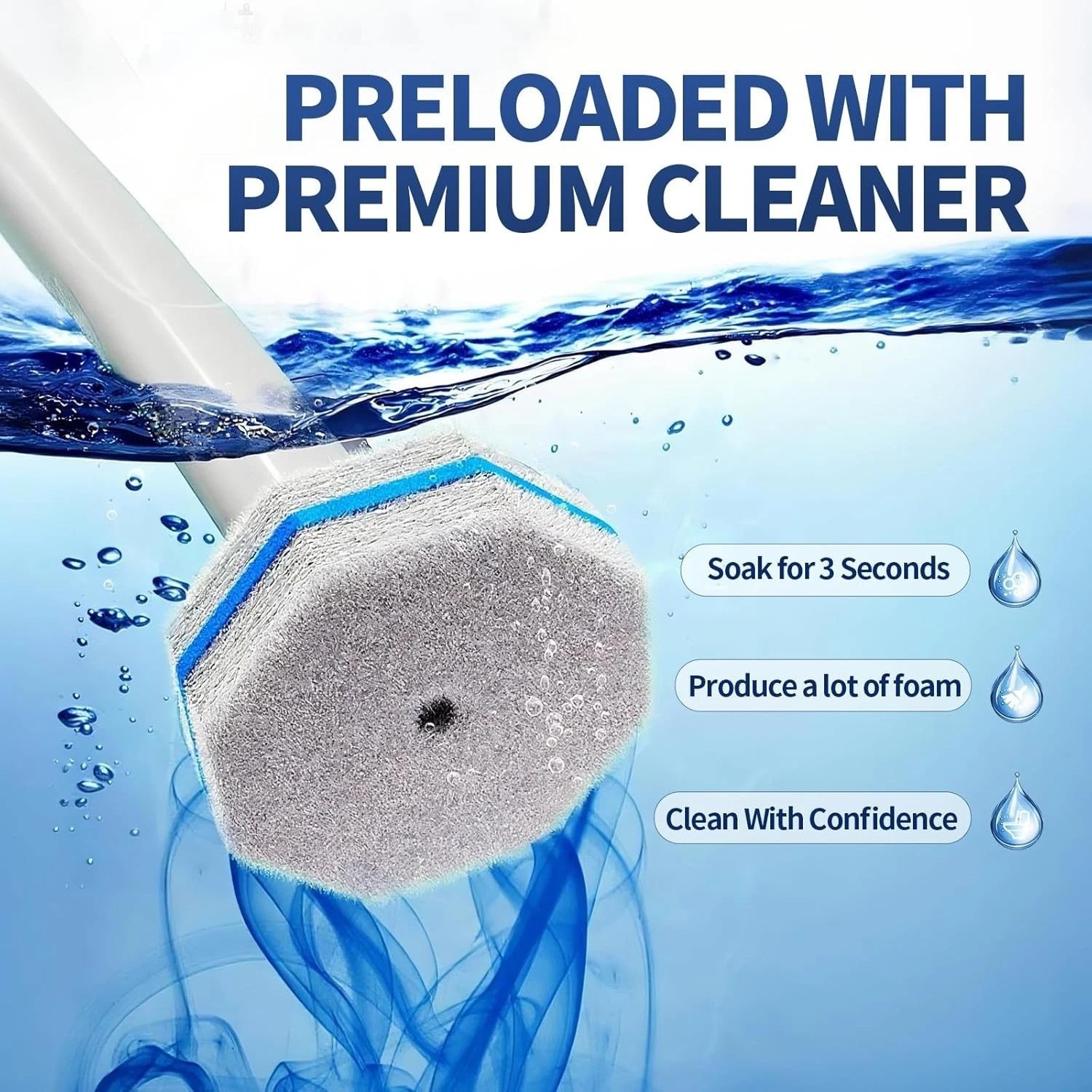 60pcs Toilet Wand Refills fits Clorox Toilet Wand, Thickened Cleaning Upgraded