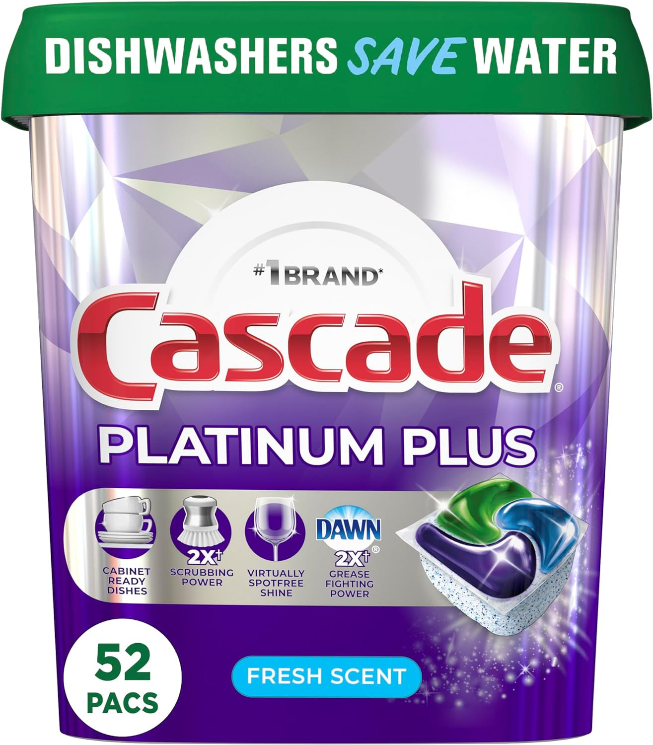 Platinum plus Dishwasher Pod, Dish Detergent Actionpacs, Dishwasher Detergent, F