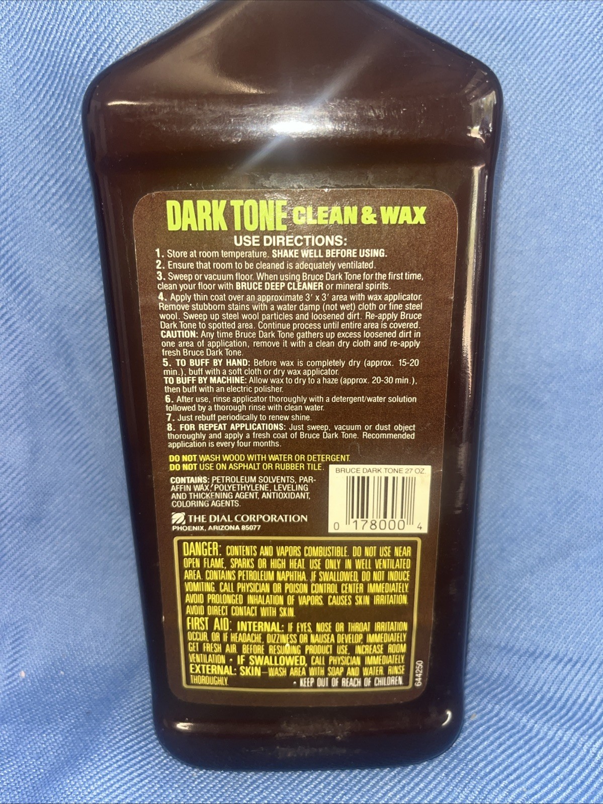 Bruce DARK Tone Clean&Wax Wood Floors/Paneling 27oz -Discontinued