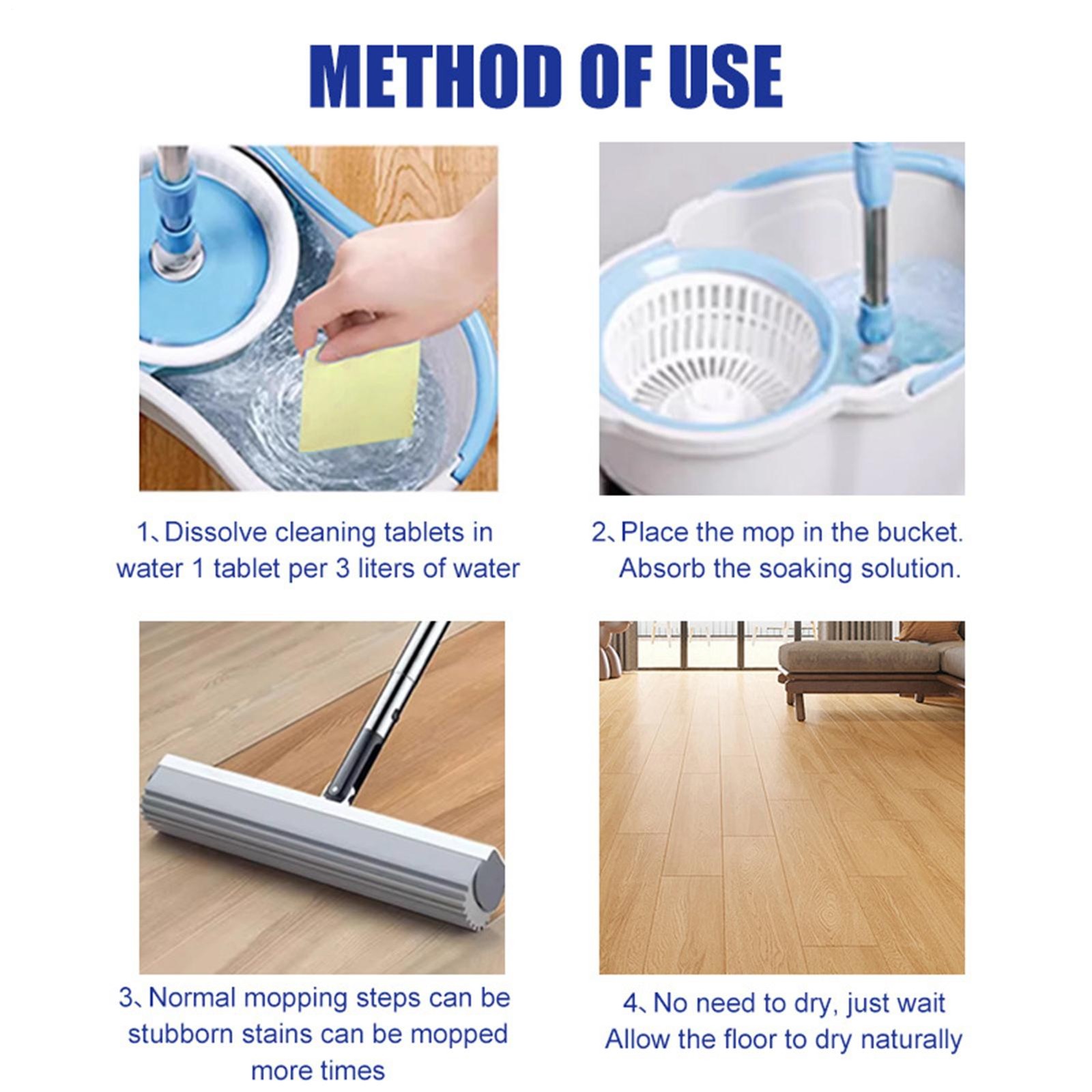 Multipurpose Dissolvable Floor Cleaning Sheets 30 Pieces Deep Clean Tablets Mopp