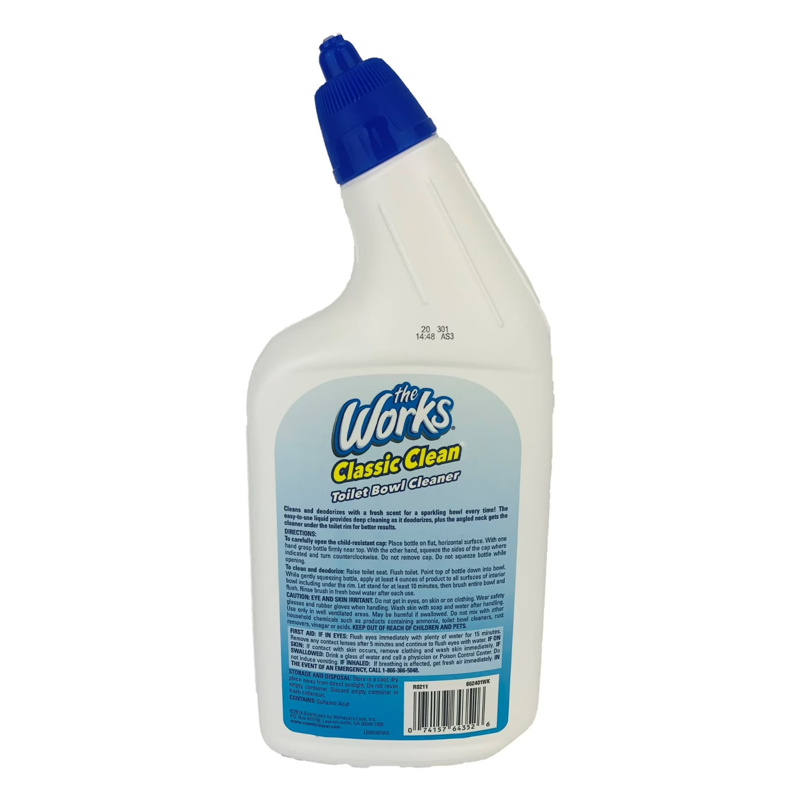 The Works Classic Clean Liquid Toilet Bowl Cleaner 24 fl oz (2 Pack) Powerful Ba