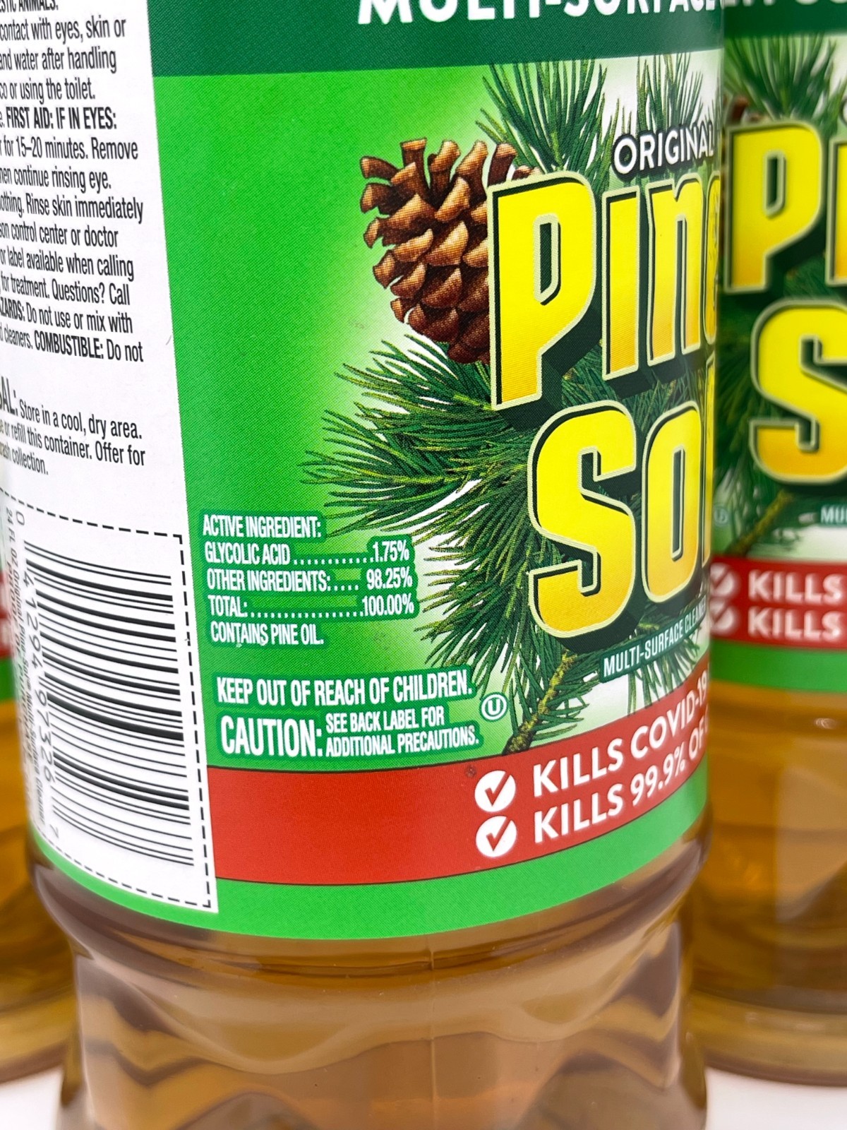 (3) Pine Sol Original Formula w/Pine Oil Glycolic Acid Cleaner 24oz Discontinued
