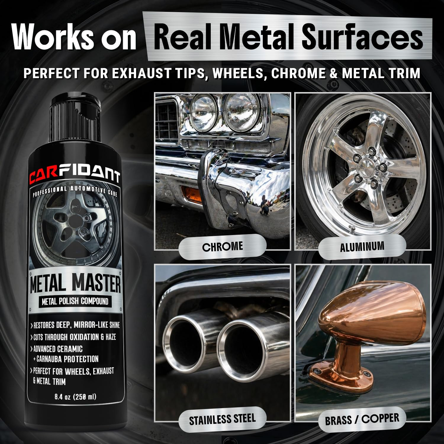 Metal Polish Kit with Applicator Pad – Restores Shine & Removes Oxidation on Chr