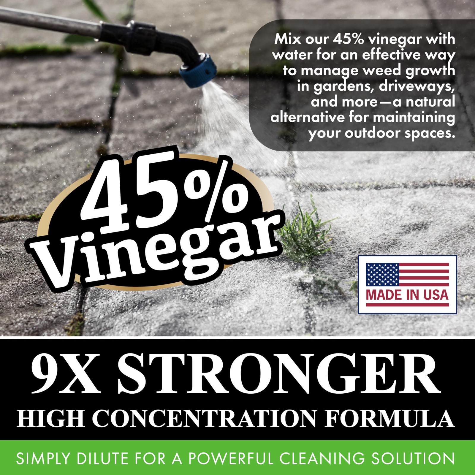 45% Concentrated Vinegar, NSF Certified, 1 Gallon – Dilutes to 9 Gallons – 9x…