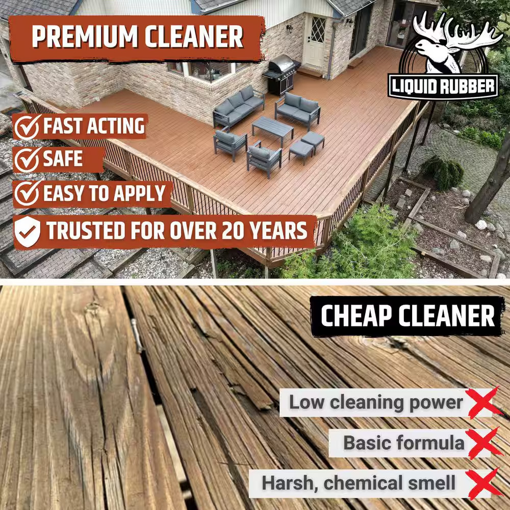 Liquid Rubber 1 Gal. Multipurpose Outdoor Cleaner for Wood, Concrete, Asphalt, B
