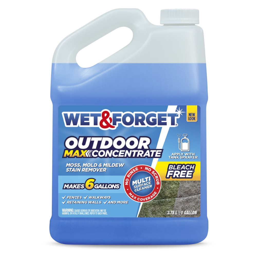 Wet & Forget Outdoor Cleaner Concentrate 1 Gal, Mold, Mildew, Moss Killer, 2Pack