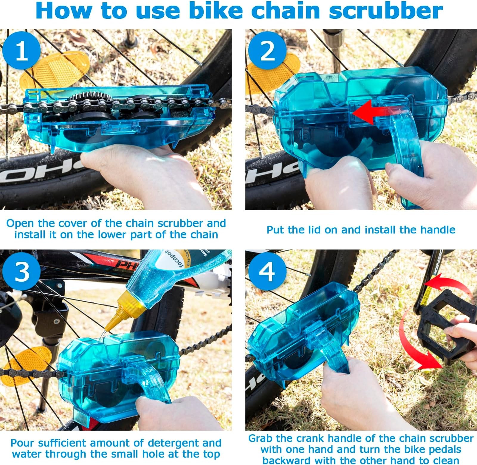 focopot Bike Cleaning Kit Including Bicycle Chain Cleaner Degreaser,Cycling C…