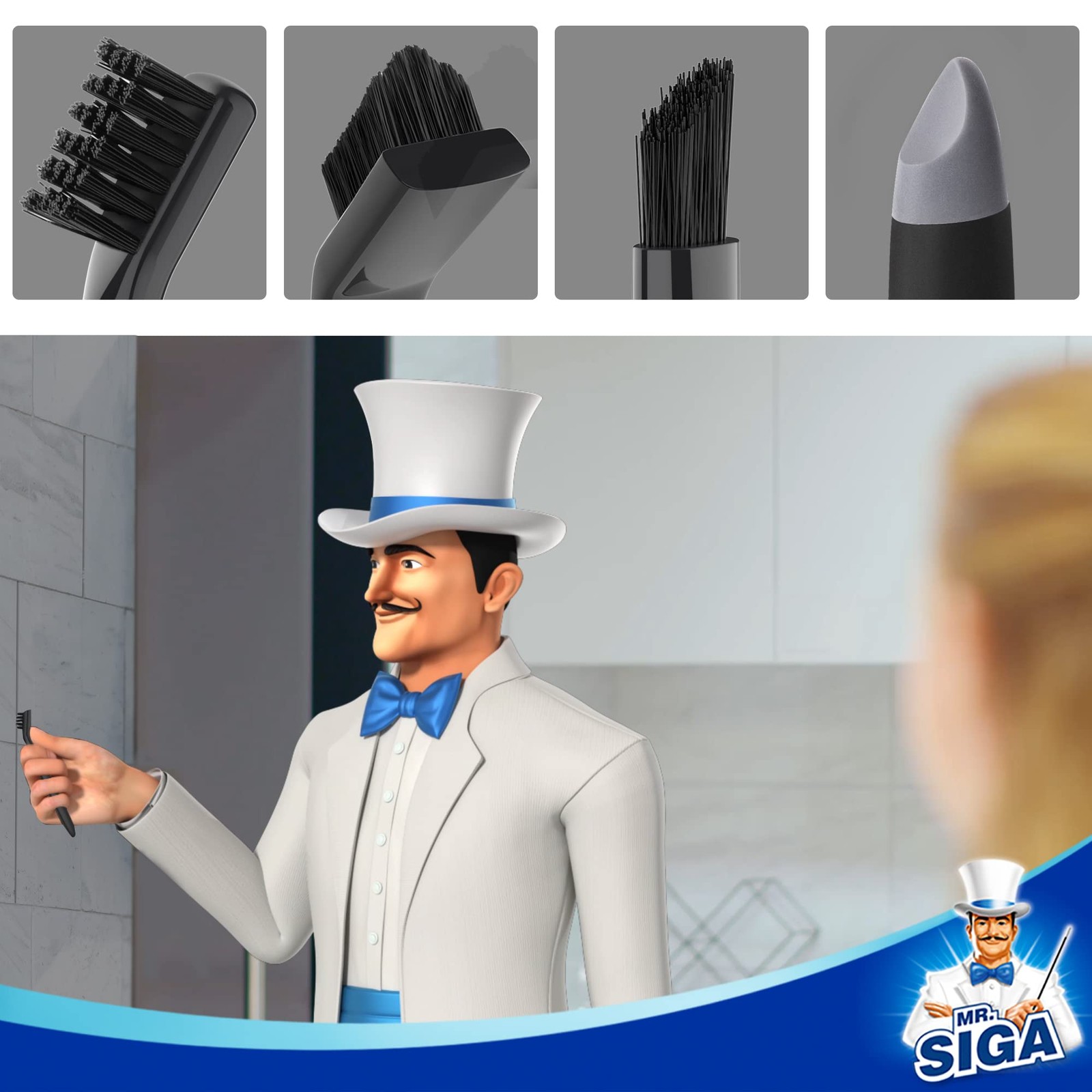 Grout Cleaner Brush Set, Detail Cleaning Brush Set for Tiles, Sinks, Drains, …