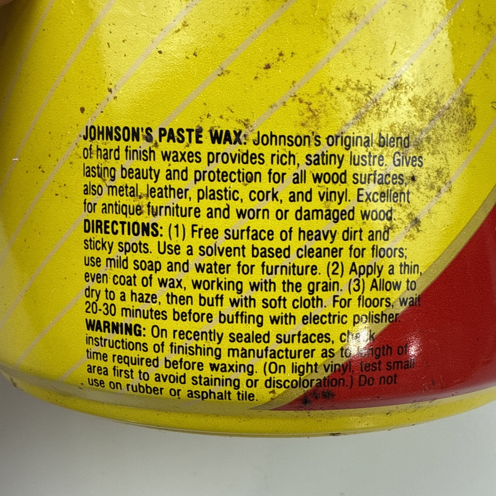 SC Johnson Wood Paste Wax Original Formula 16+ oz Long Lasting Shine Almost Full