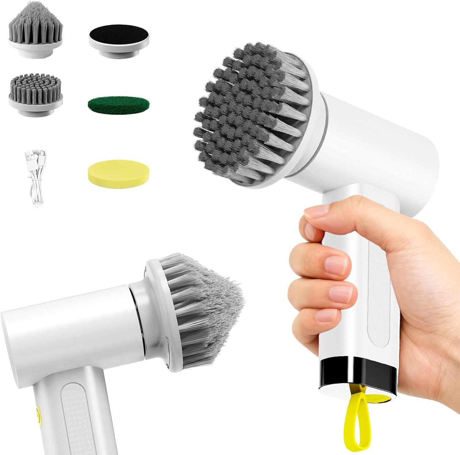 3000Mah Cordless Electric Spin Scrubber, 20W High-Torque IPX7 Waterproof Cleanin
