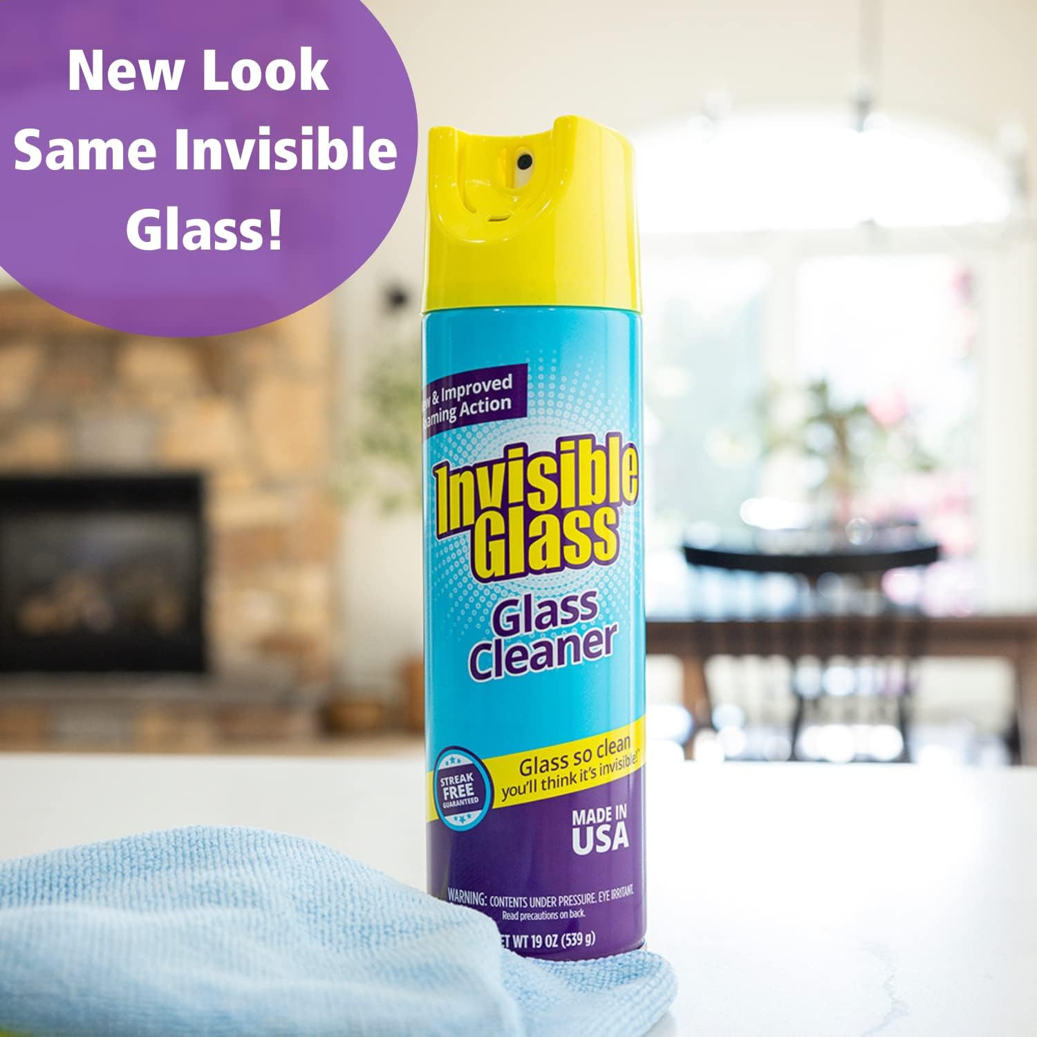 Invisible Glass 91160-6PK Premium Glass and Window Cleaner Aerosol Can Leaves Gl