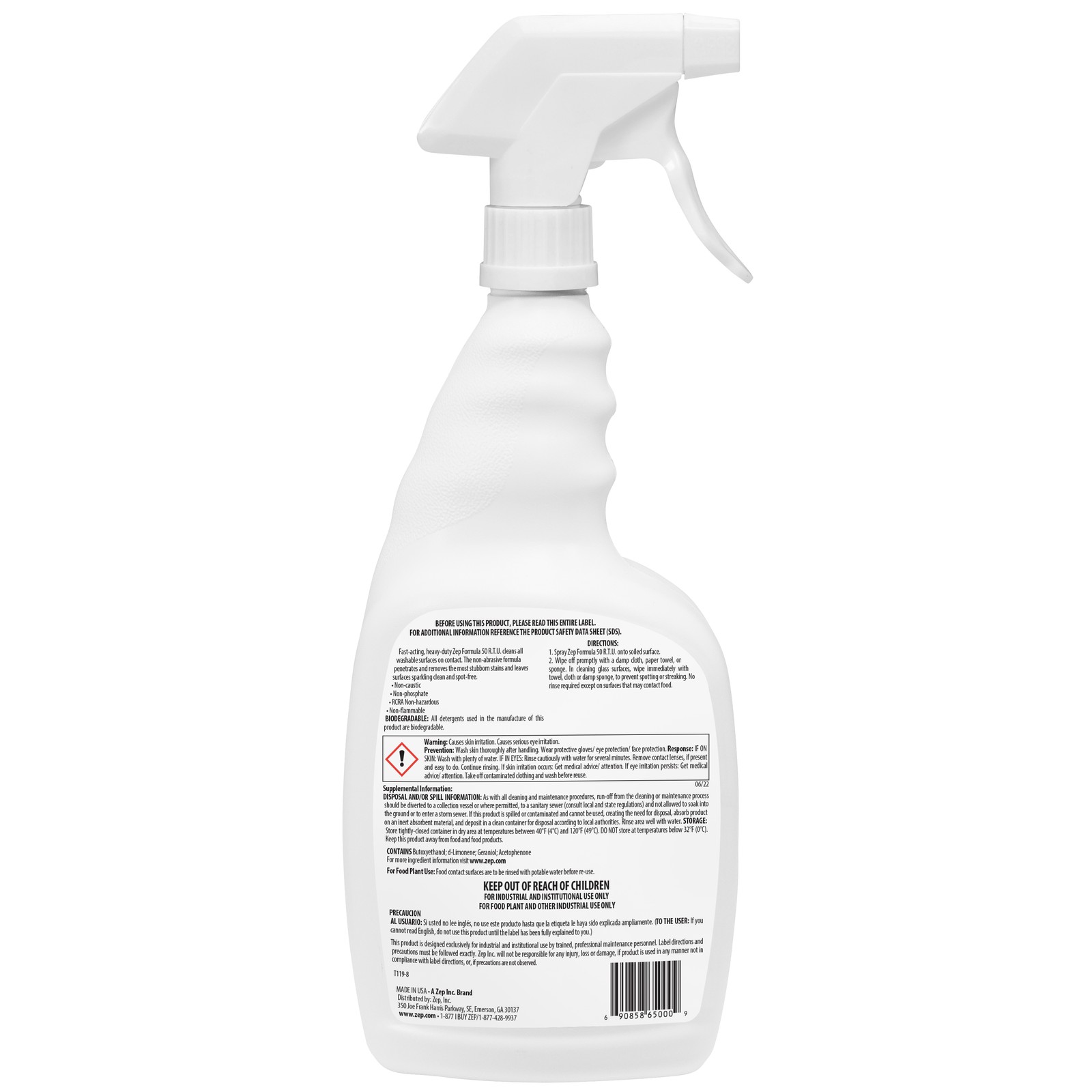 Zep Formula 50 R.T.U. All-Purpose Cleaner -1 Qt (Case of 12) -F50001 –