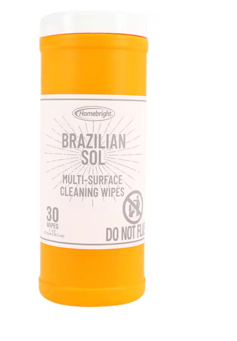 Homebright Brazilian Sol Multi-Surface Cleaning Wipes, 30-pc Pack