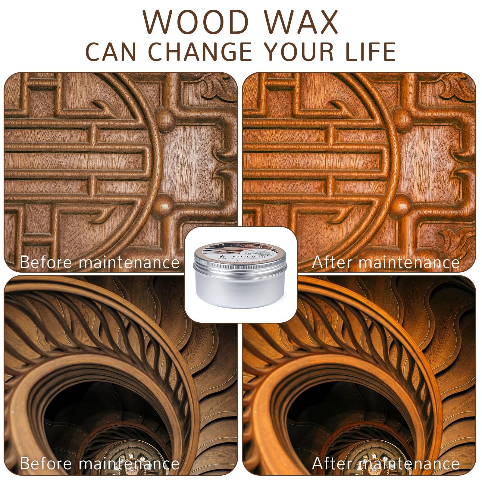 AGLARY 7oz Beeswax for Cutting Boards, Wood Butter Cutting Board Wax – Natura…