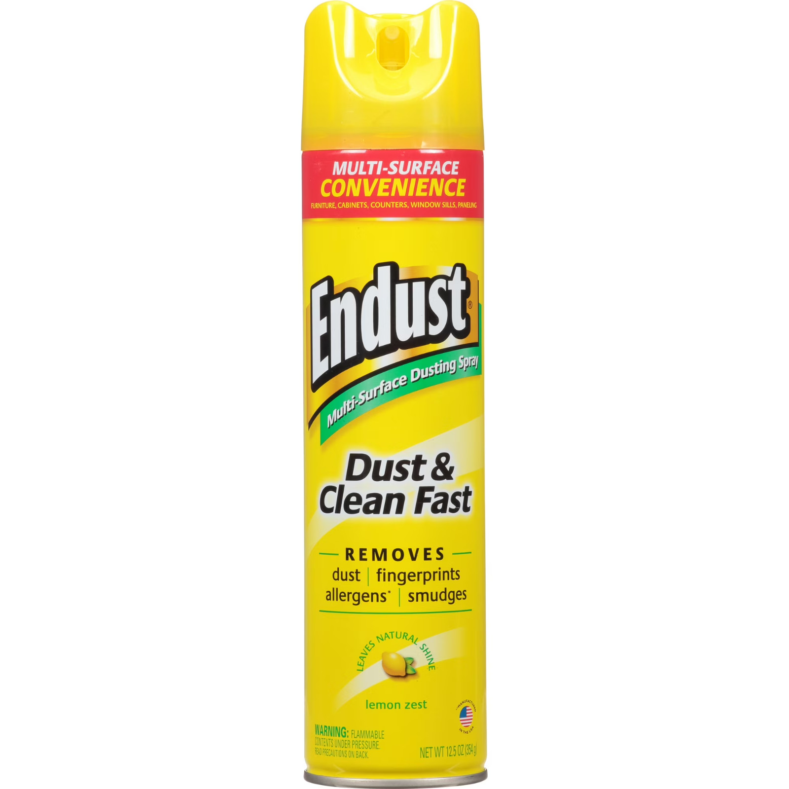 Diversey Endust Multi-Surface Dusting and Cleaning Spray, Lemon Zest, 12.5 oz Ae