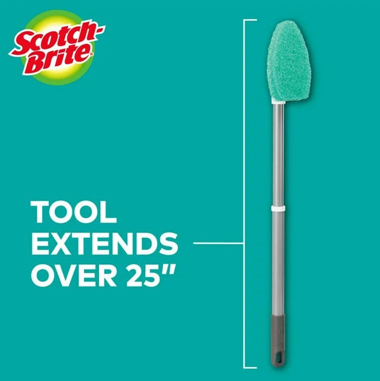 Scotch-Brite Shower and Tub Non-Scratch Scrubber w/ Extendable Handle