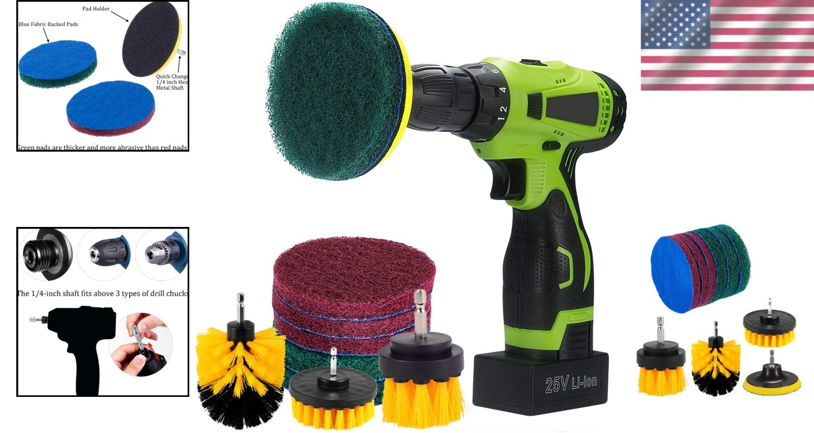 Efficient 4-Inch & 2-Inch Drill Brush Cleaning System – Durable & User-Friendly
