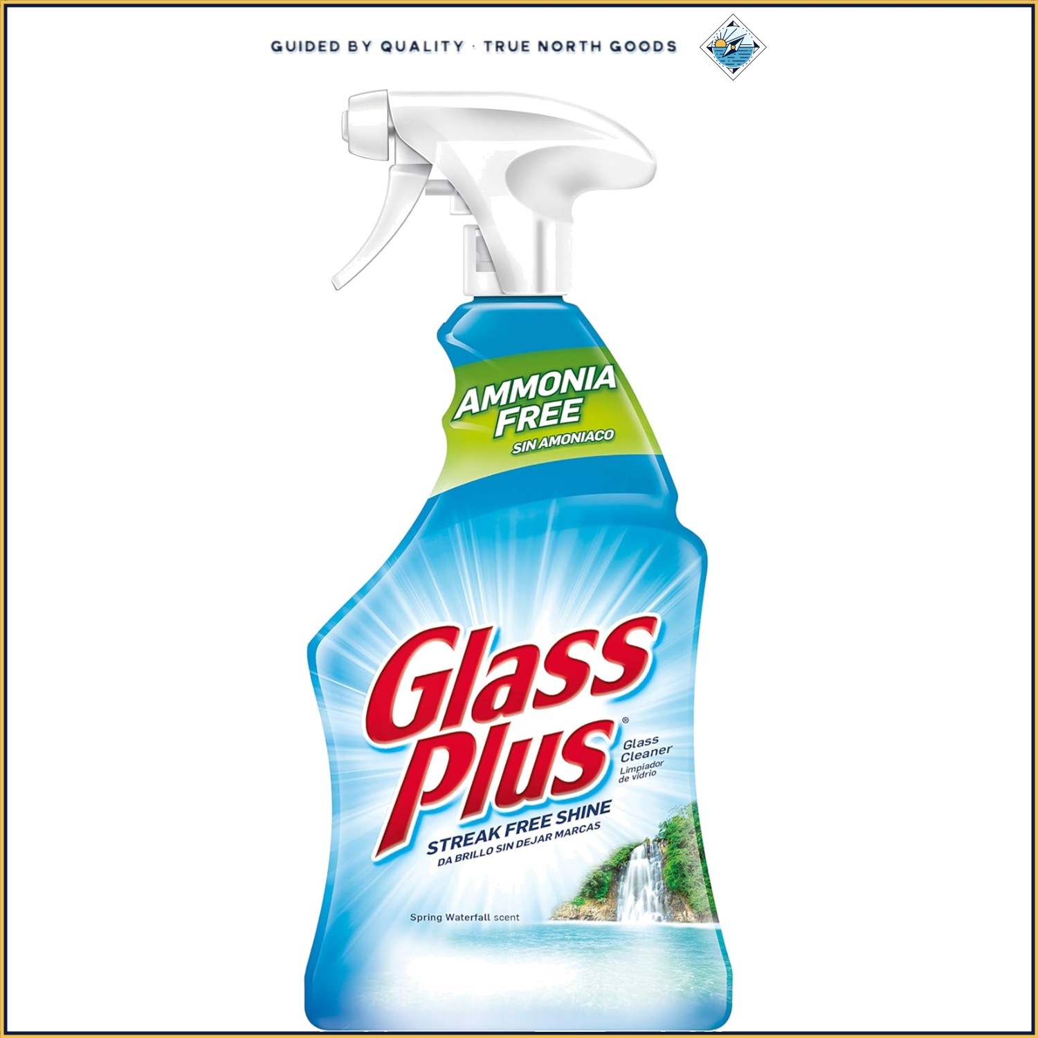 Streak Free Glass Cleaner, 32 Oz with Spring Waterfall Scent for All Surfaces