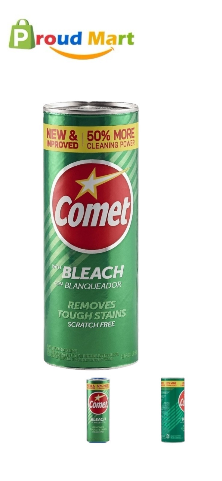 Lot of 12 Comet with Bleach Powder Cleaner All Purposes Stain Remover 21 oz Each
