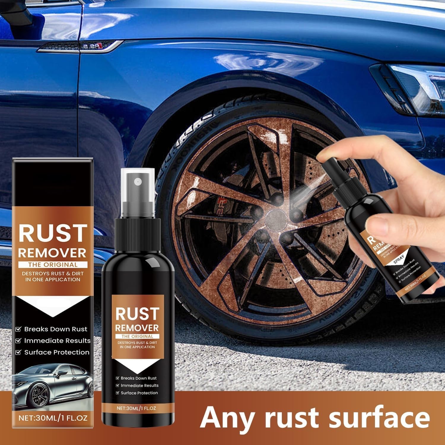 2PCS Nexa Rust Remover Spray, Rust Remover for Metal, Car Scratch Remover, Up…