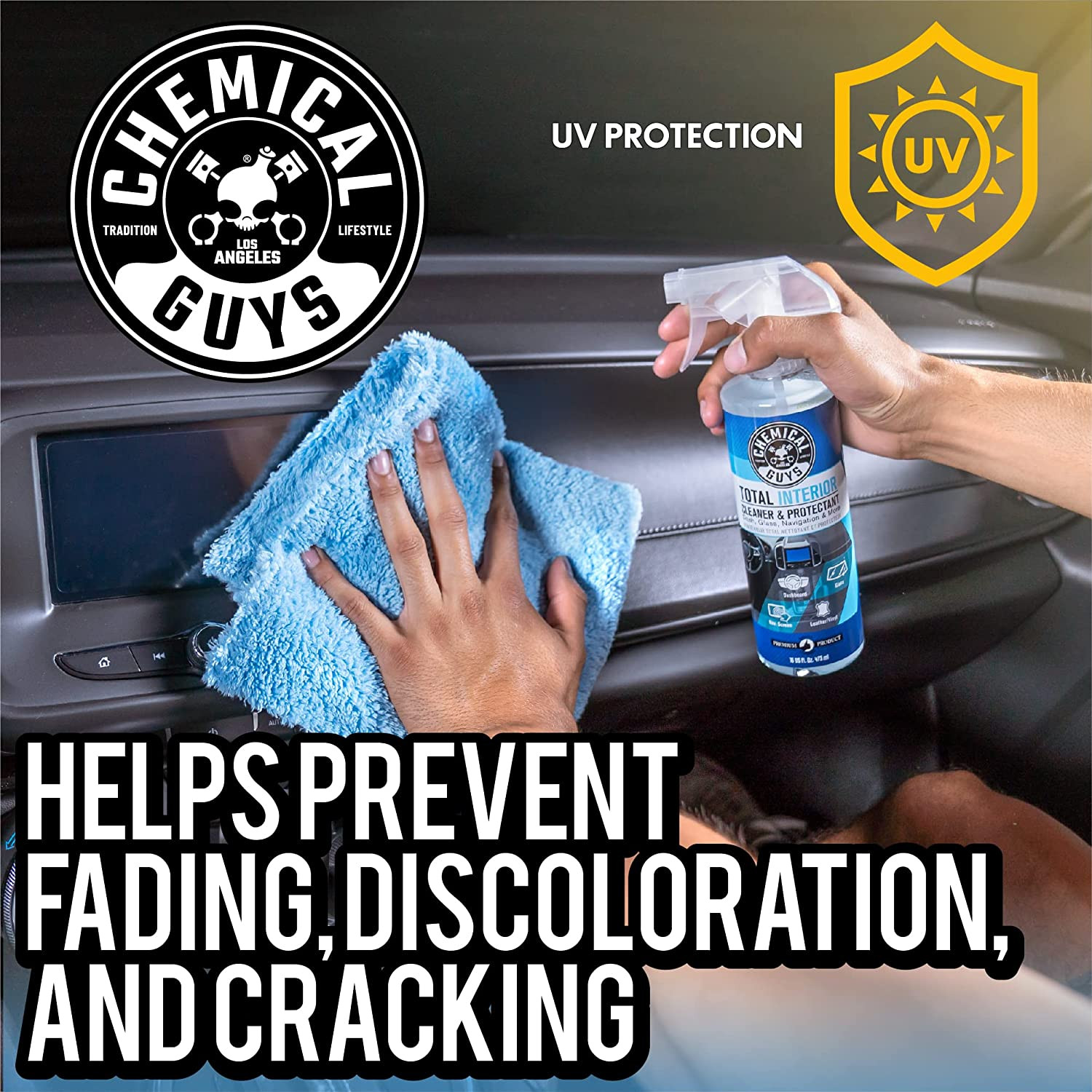 Total Interior Cleaner & Protectant Interior Cleaner, Cleans & Protects Leather,