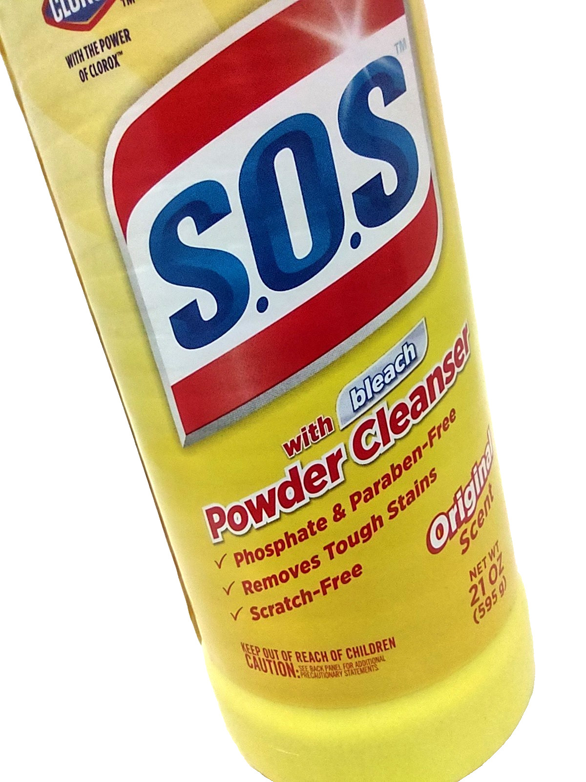 ( Lot 4 ) Clorox S.O.S Cleanser Powder w/Bleach Original Scent 21 oz Each Bottle