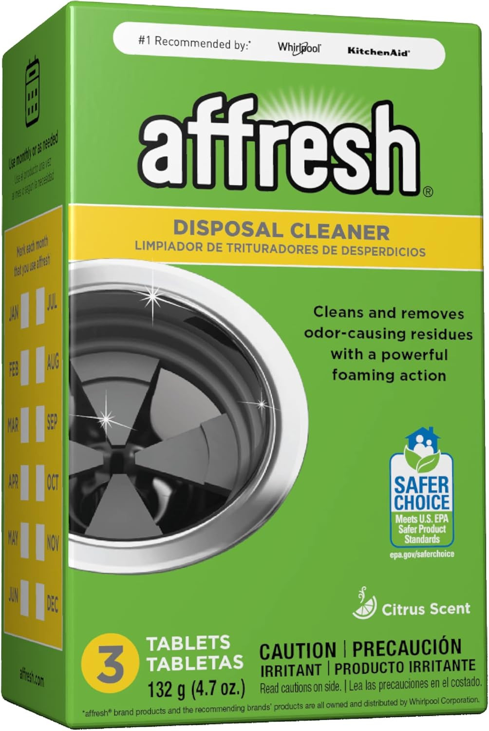 Affresh Garbage Disposal Cleaner Tablets Citrus Scent 3 Count Septic Safe