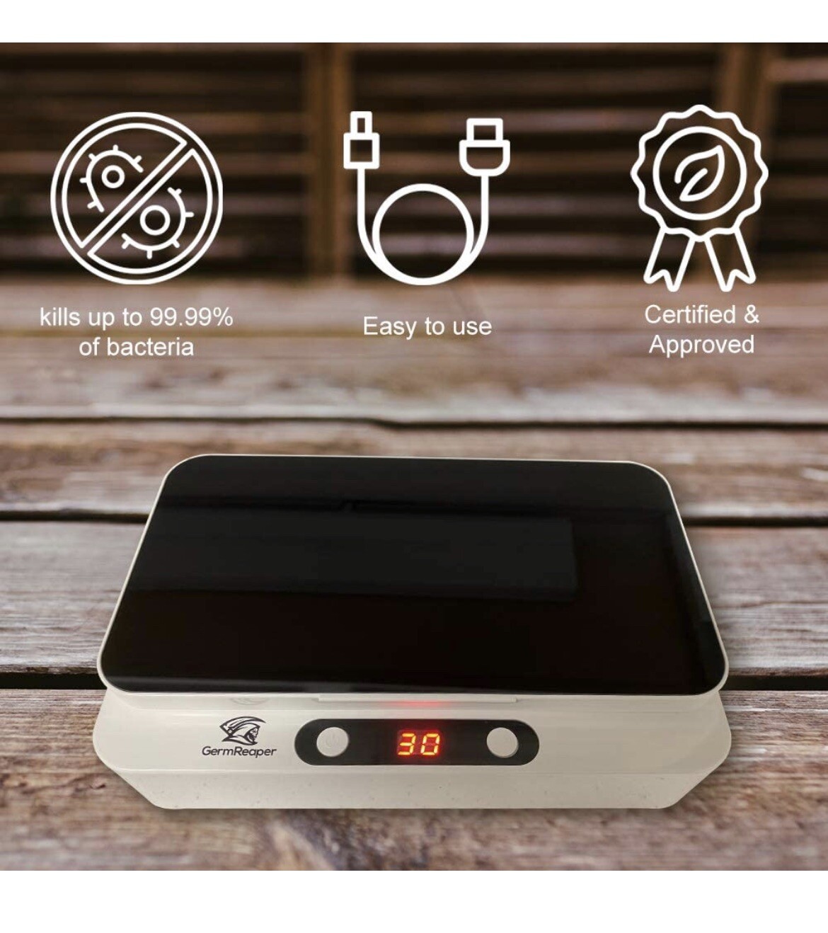 GermReaper UV Sanitizing Box To Kill Germs Clean Phone, Headphones, And Tools