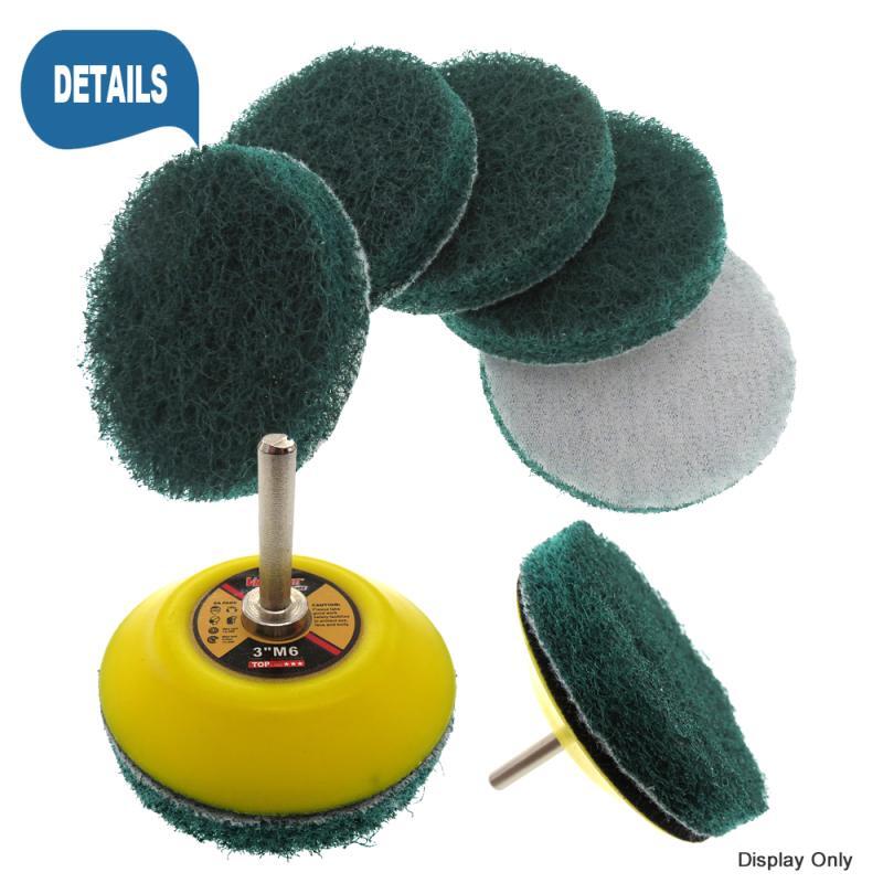 3 Inch 75mm Round Flocking Scouring Pad Cleaning Cloth Sanding Disc 240#-3000#