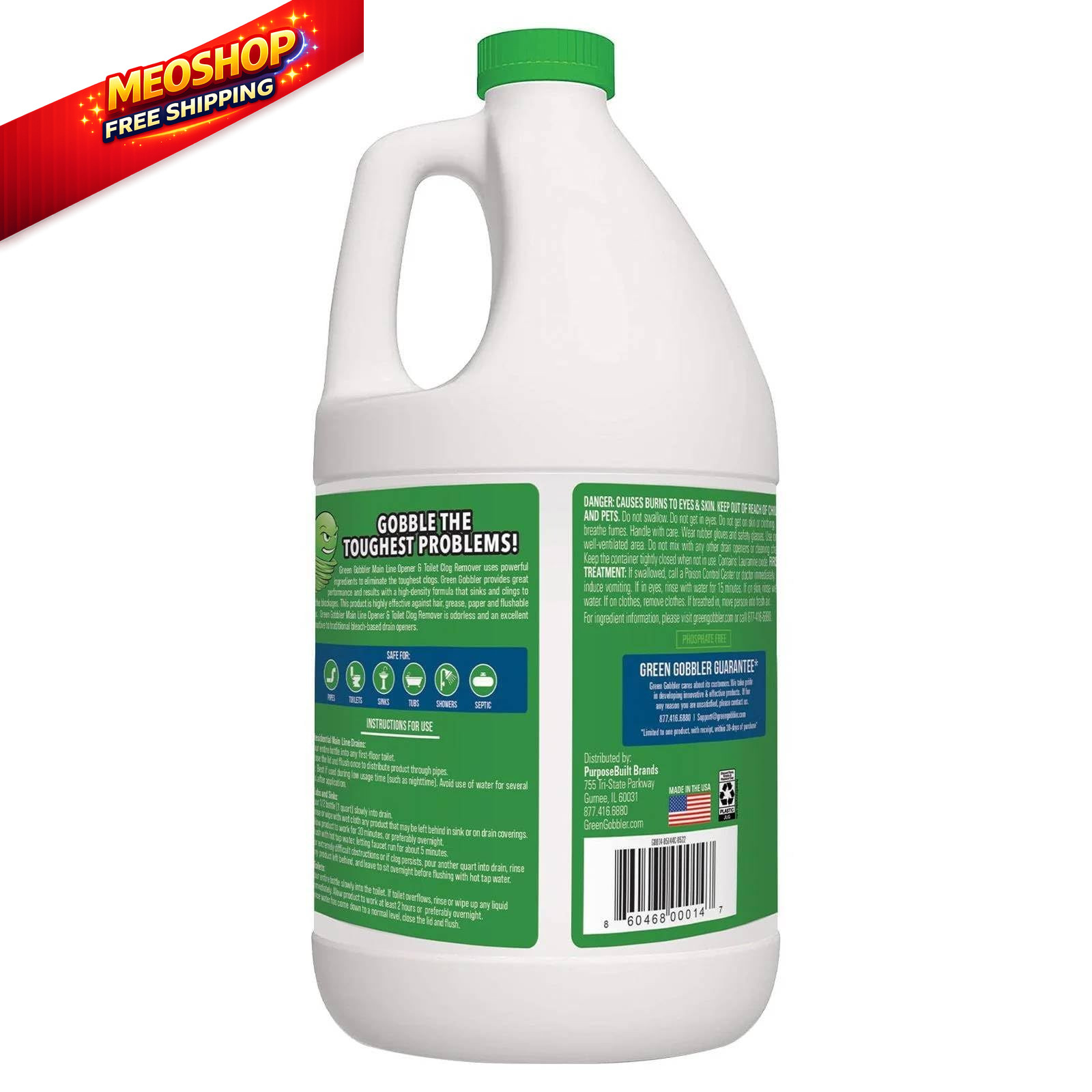 Green Gobbler Ultimate Main Drain Opener | cleaner 64 Fl Oz (Pack of 1)