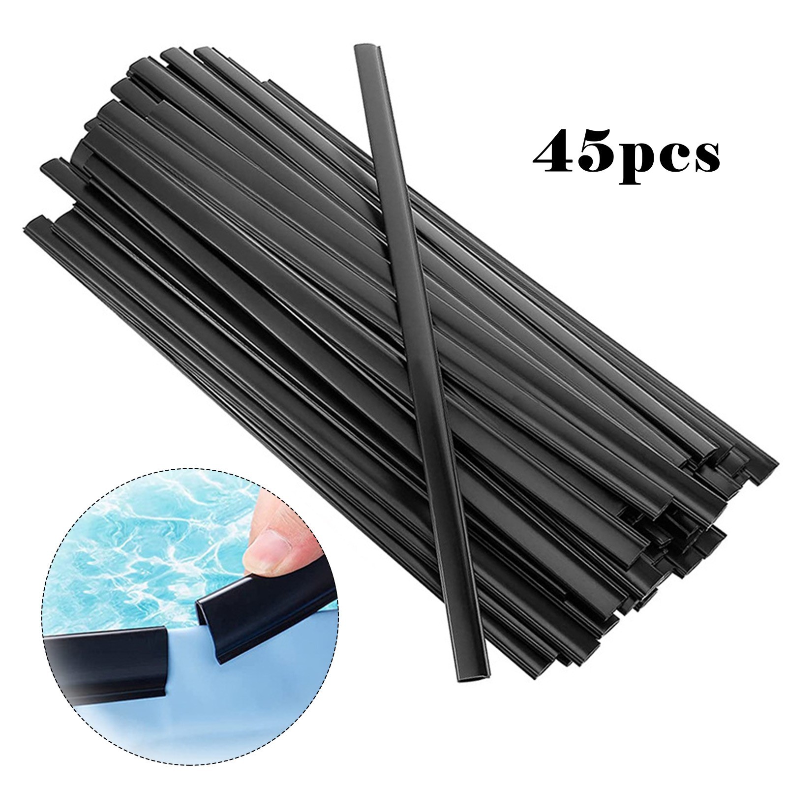 24 Inch Flat Coping Strips for Above Ground Pools For Overlap Liner Fit