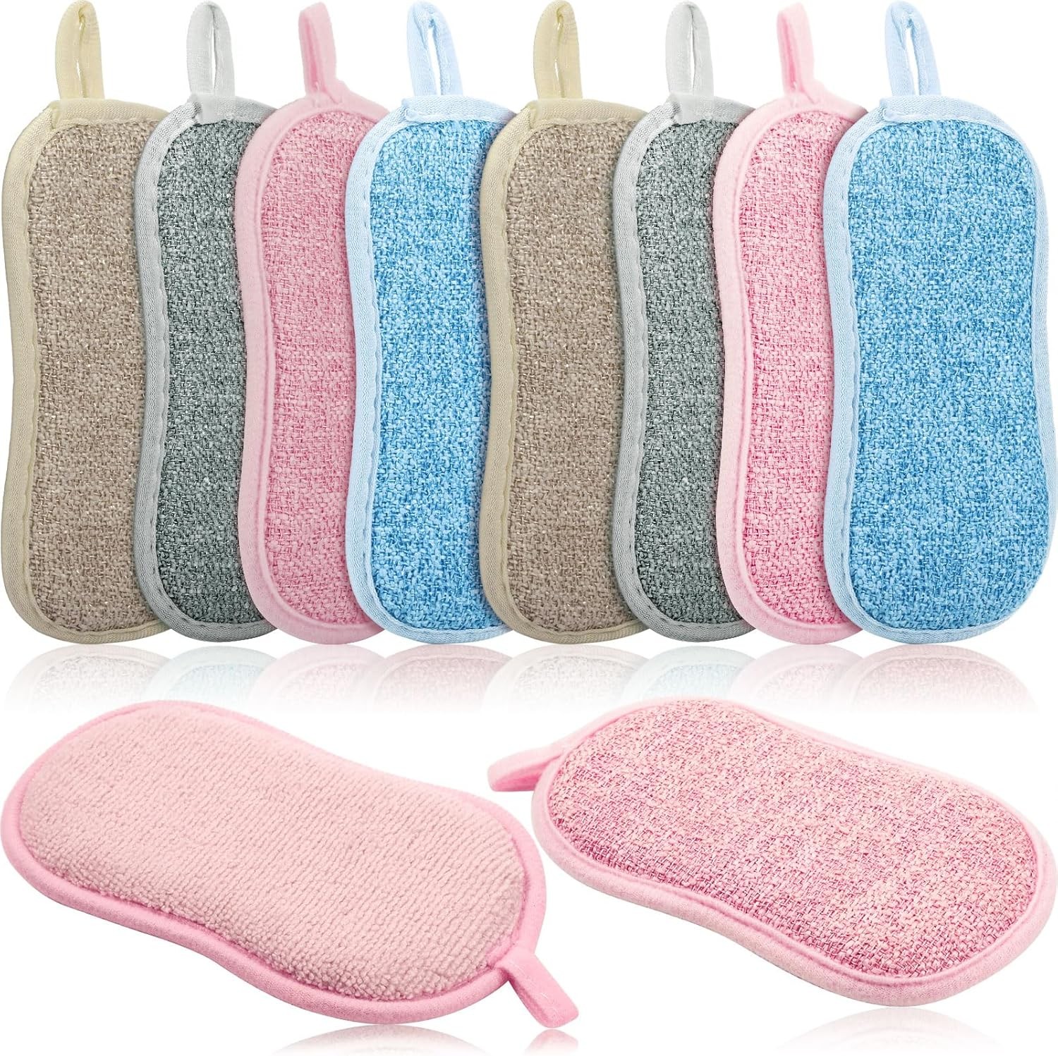 10 Pieces Multipose Kitchen Scrub Spons, Non-Scratch Microfiber