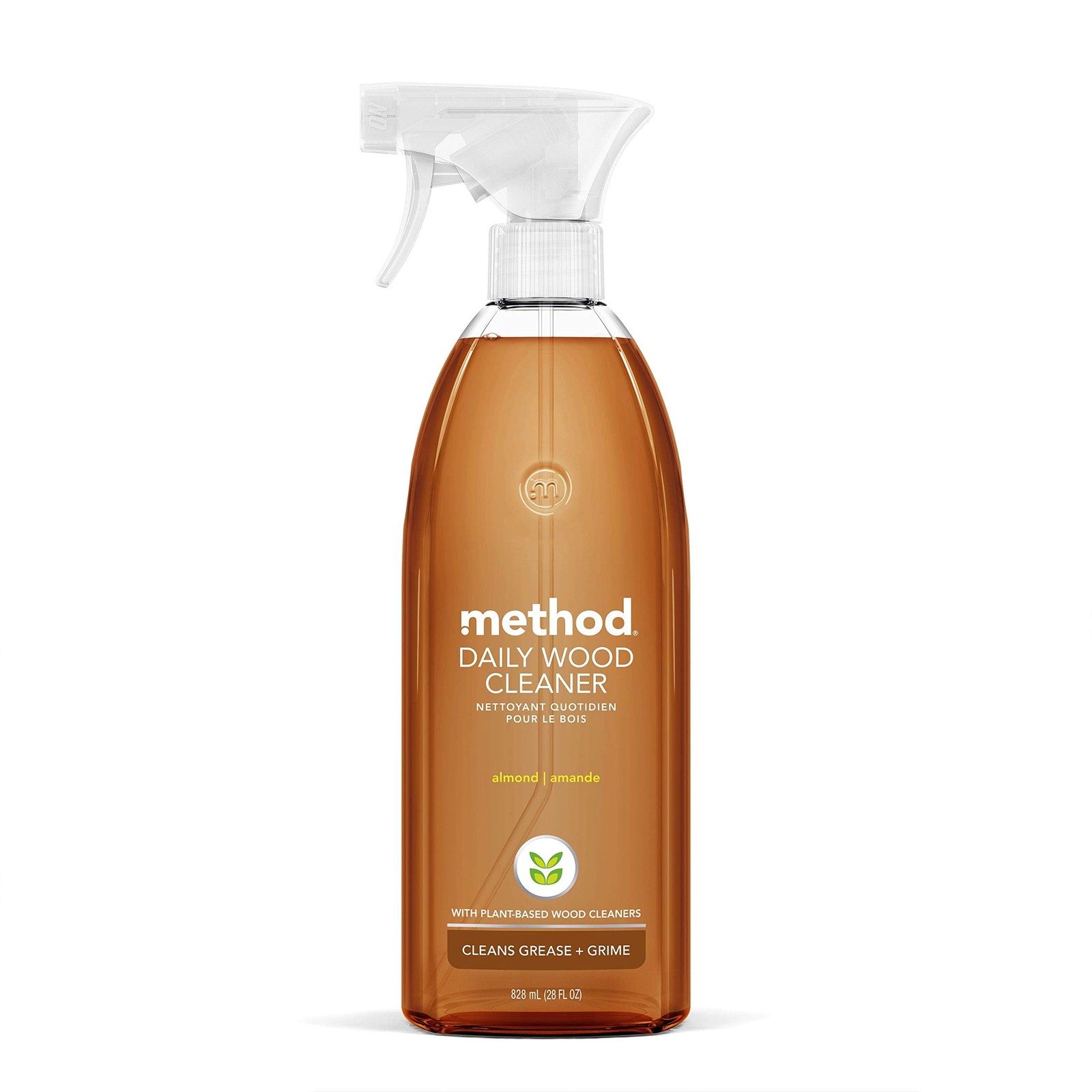 Method Daily Wood Cleaner, Almond, 28 Fl Oz (Pack of 1), Translucent Amber