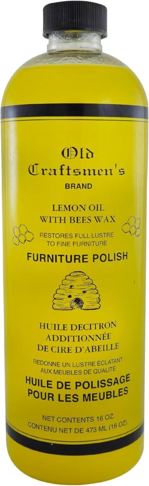16 oz Lemon Oil with Beeswax: Polish & Condition Your Wood Surfaces