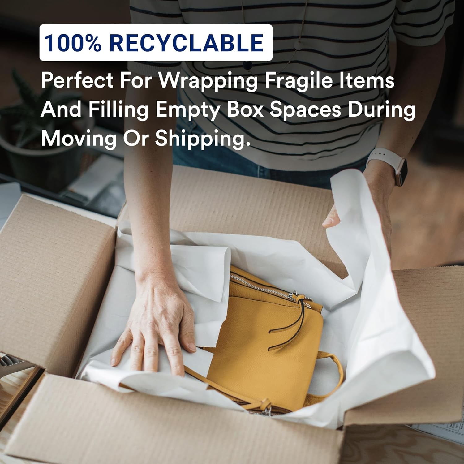 BOX USA Packing Paper Sheets 20″ x 15″ (2400 Sheets, 50 lb) – Newsprint Paper