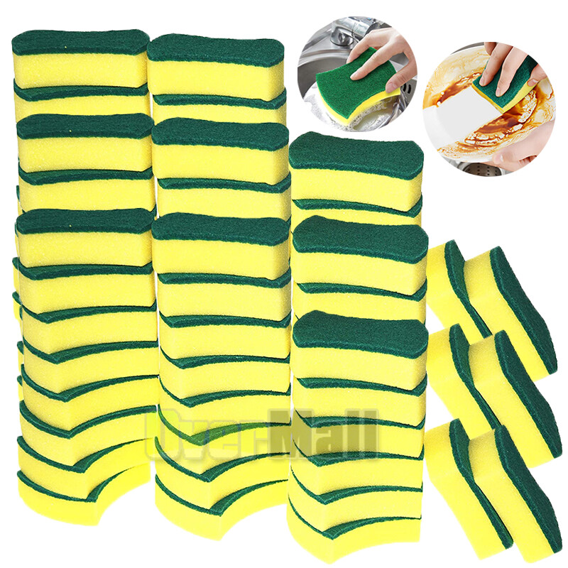 6-60 PCS Absorbent Non-Scratch Cleaning Scrub Sponges for Kitchen Dishes/ Pots