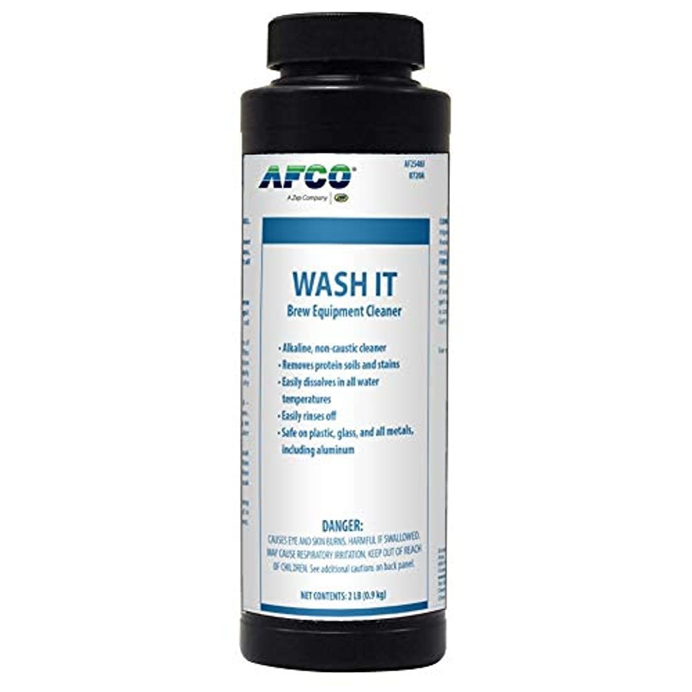 AFCO 2548 Wash It Powdered Alkaline Brew Equipment Cleaner 2 LB (Case of 4)