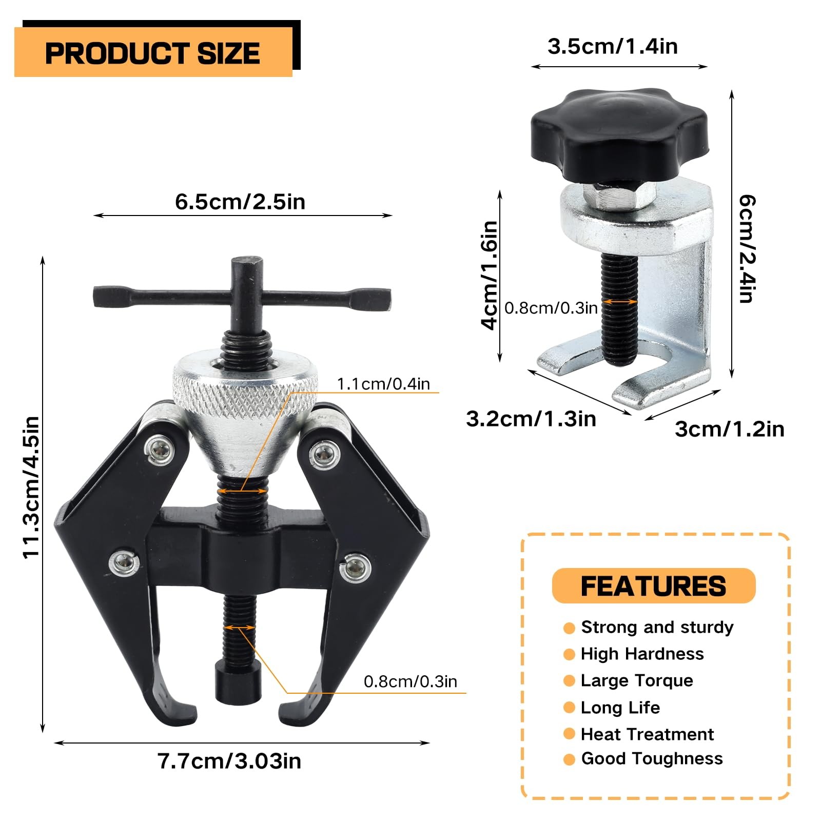 Battery Terminal Wiper Arm Puller Tools Removal Kit Universal Carbon Steel