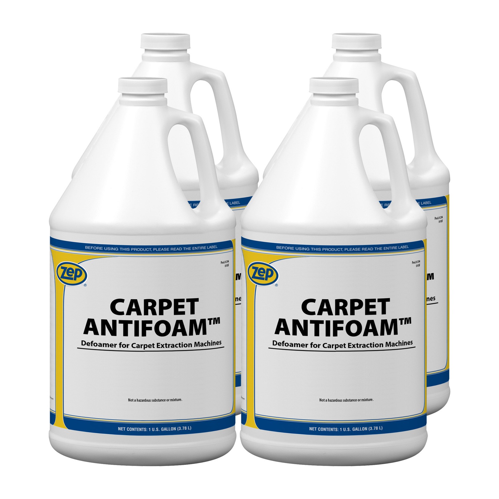 Zep Carpet Antifoam Defoamer for Carpet Extraction Machines – 1 Gal (Case of 4)