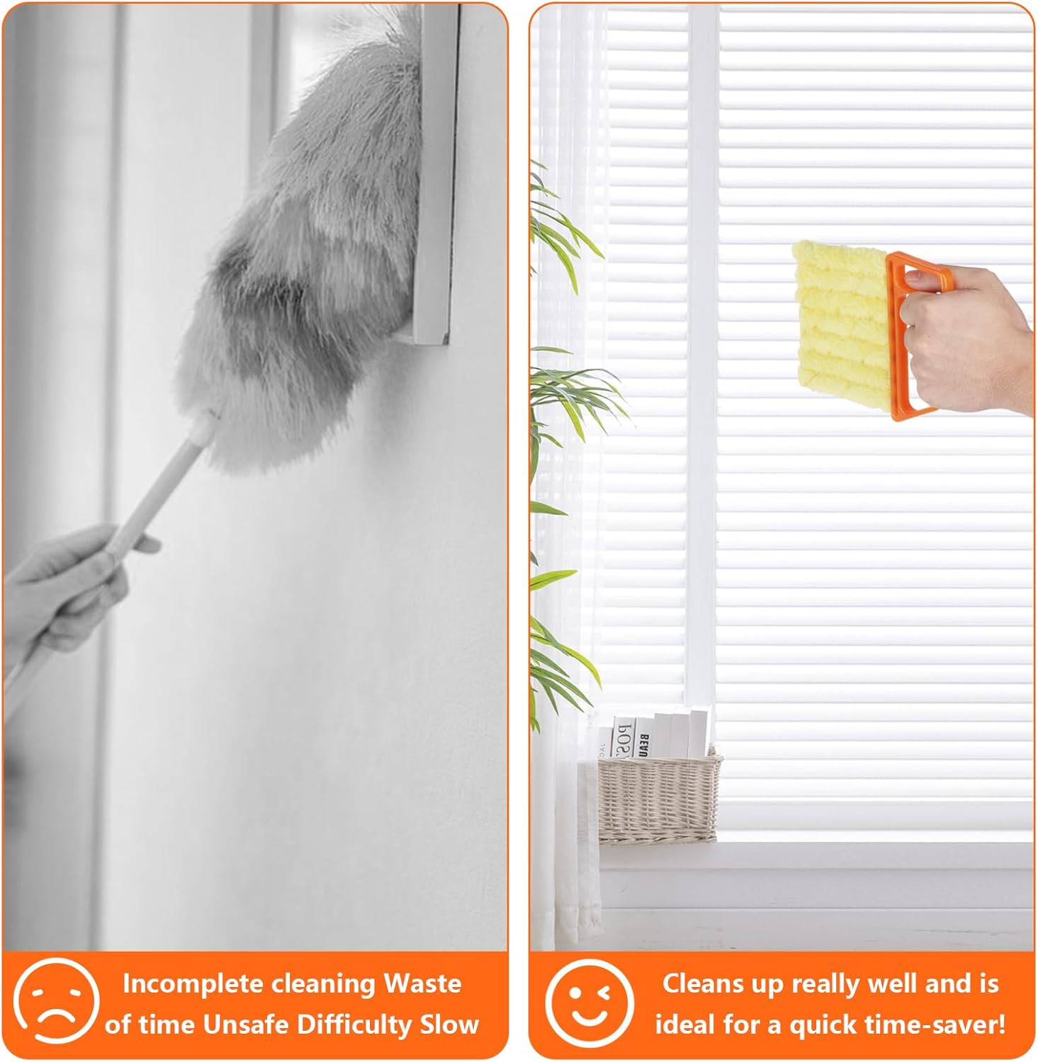 4Pcs Window Venetian Blind Cleaner Duster Tool,Blind Duster for Cleaning,Washabl