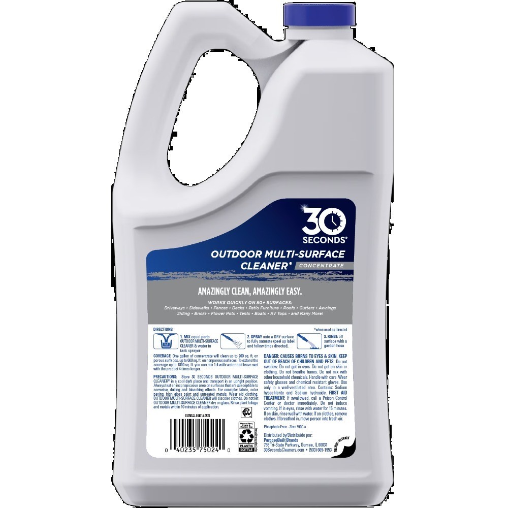 Outdoor Multi-Surface Cleaner Concentrate – Cleans Stains from Mildew, &
