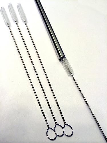 Drink Straw Cleaning Brush – set of 4 Stainless Steel brushes for drinking st…