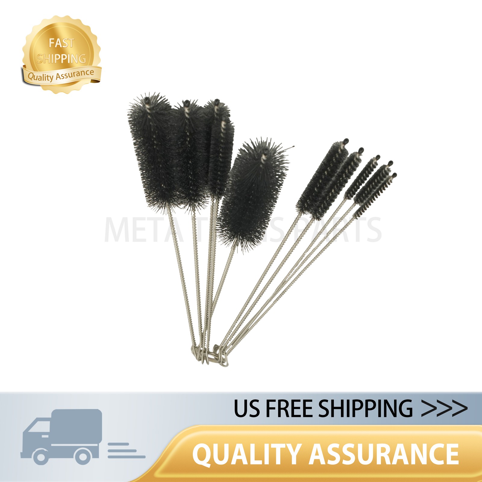 10PCS Set Nylon SmallLong Cleaning Straw Brush Cleaner Bottle Tube Pipe US