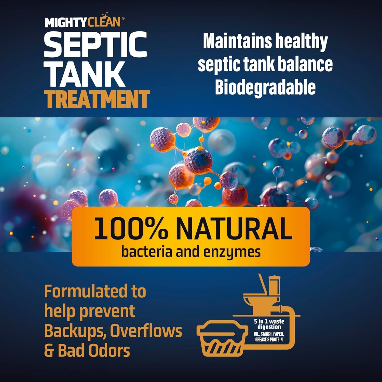 Septic Tank Treatment – 12 Pods, 1 Year Supply – RV Toilet Treatment – Dissolvab