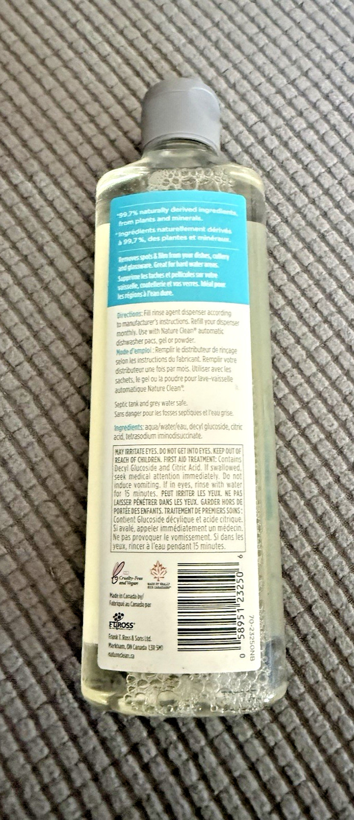 Nature Clean Automatic Dishwasher Rinse Agent Natural – 8 fl oz